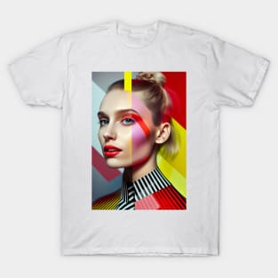 Modern pop art style woman portrait T-Shirt